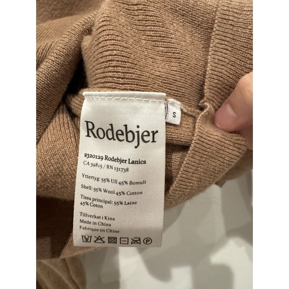 Rodebjer Turtleneck Wool Sweater Camel Brown Size Small - Picture 8 of 9